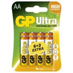 Alkalická baterie GP Ultra LR6 (AA), 6+2 blistr EMOS spol. s r.o.